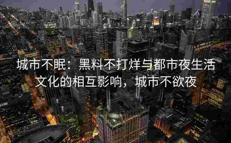 城市不眠：黑料不打烊与都市夜生活文化的相互影响，城市不欲夜