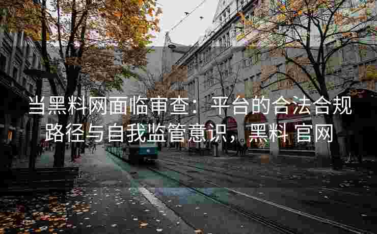当黑料网面临审查:平台的合法合规路径与自我监管意识,黑料 官网 当黑料网面临审查:平台的合法合规路径与自我监管意识,黑料 官网